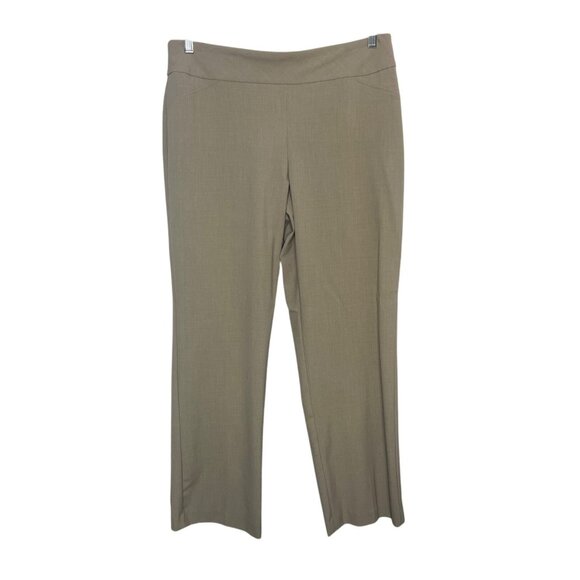 Roz & Ali Pull On Pants Womens Petite 14P Tan New Workwear Dressbarn - Picture 1 of 9
